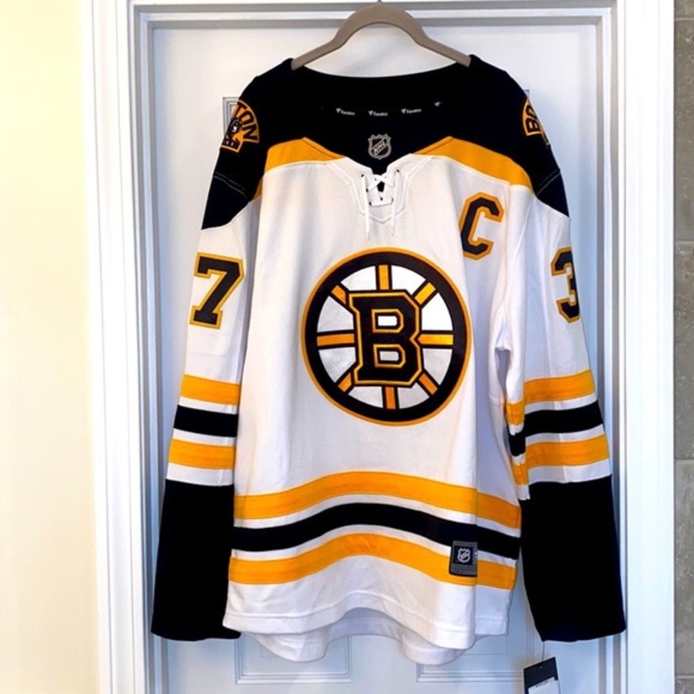 NWT Boston Bruins Patrice Bergeron White Jersey